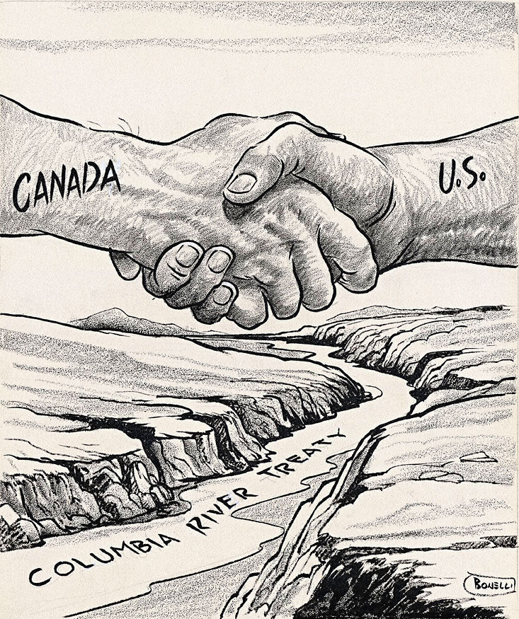 Columbia River Treaty Handshake