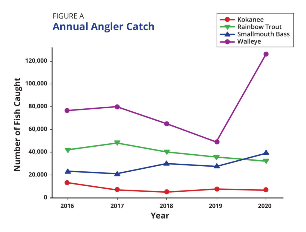 Annual Angler Catch Graph 2016-2020