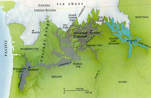 Glacial Lake Missoula Map