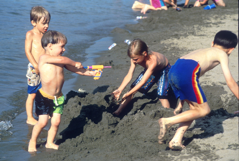 Playing on Beach