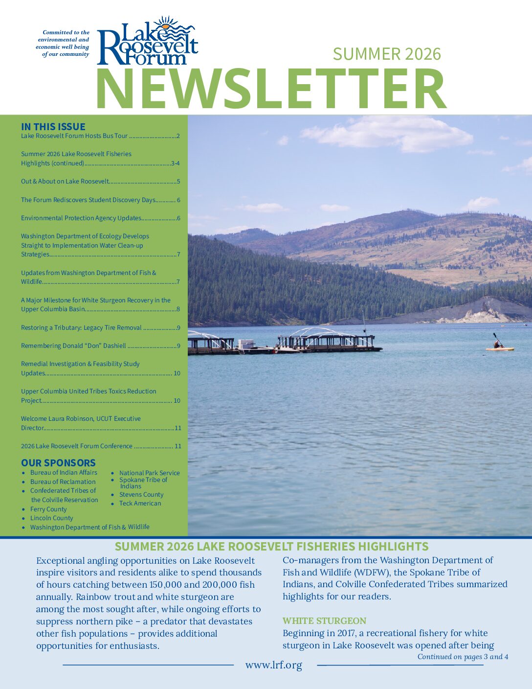 Summer 2026 Lake Roosevelt Forum Newsletter